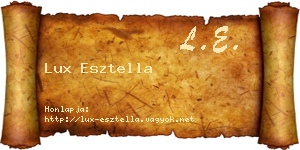 Lux Esztella névjegykártya